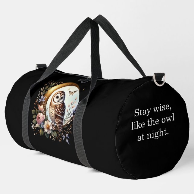 Bolso De Deporte Grande Búho elegante en luna dorada (Esquina izquierda)