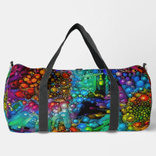 Bolso De Deporte Grande Burbujas psicodélicas abstractas de margaritas