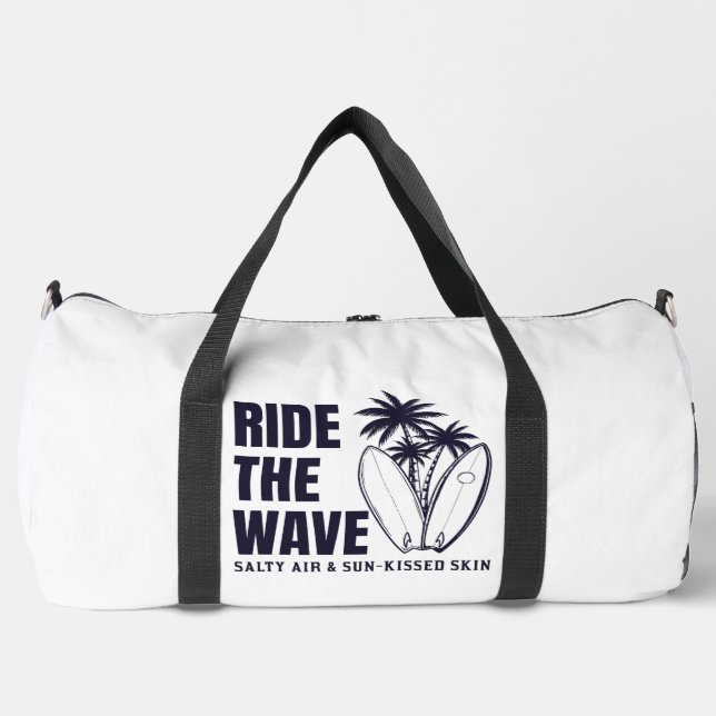 Bolso De Deporte Grande Cabalgando la Ola Piel Salada (Anverso)
