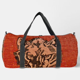 Bolso De Deporte Grande Cabeza de Lobo en Rojo 