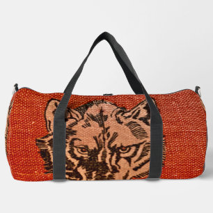 Bolso De Deporte Grande Cabeza de Lobo en Rojo 