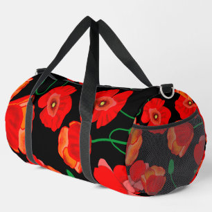 Bolso De Deporte Grande Cachorros rojos en ilustracion de fondo negro