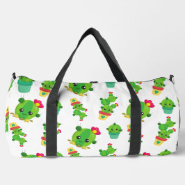 Bolso De Deporte Grande Cactus, Cactus Verde, Patrón Cactus