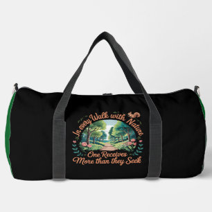 Bolso De Deporte Grande Cada Paso con la Naturaleza, Uno Recibe Más