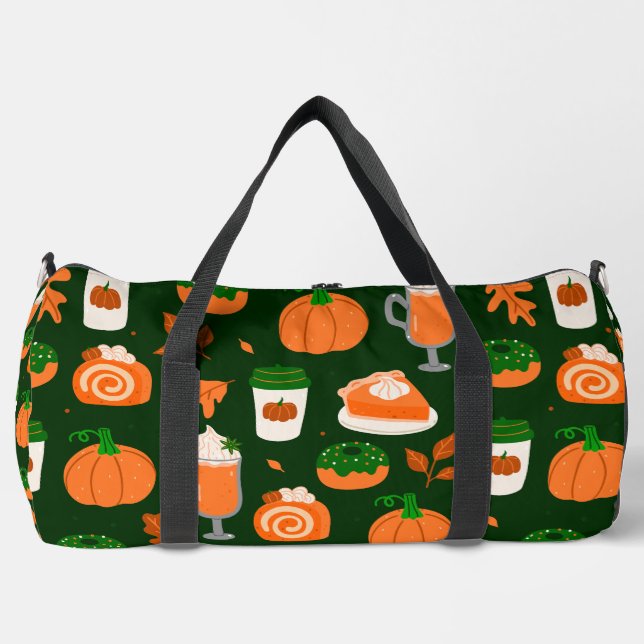 Bolso De Deporte Grande café de calabaza verde oscuro (Anverso)