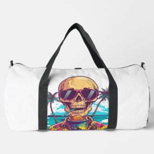 Bolso De Deporte Grande Calavera de vacaciones � Relajante esqueleto de pl