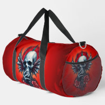 Calavera impresionante y realista con alas