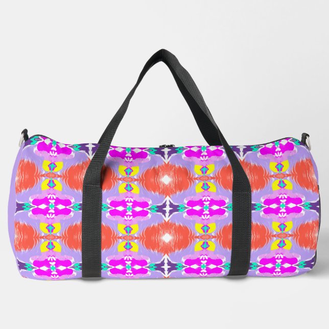 Bolso De Deporte Grande Calidoscopio Flor Solar (Anverso)