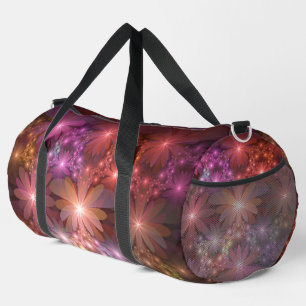 Bolso De Deporte Grande Cama De Flores Coloridas Brillantes Resumen Arte F