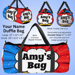 Bolso De Deporte Grande Cambia Nombre POP ART Explosión, ¡MI BOLSA!