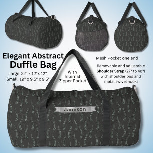 Bolso De Deporte Grande Cambiar nombre, abstrato de helechos de oliva marr