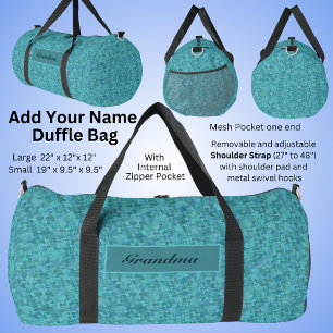 Bolso De Deporte Grande Cambiar nombre Abuela Patrón de resumen Verde azul