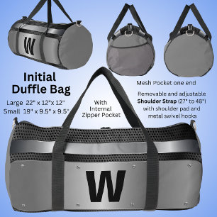 Bolso De Deporte Grande Cambio inicial, plateado metálico