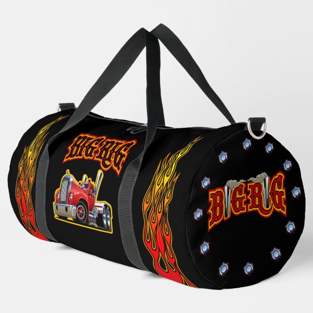 Bolso De Deporte Grande Camión retro personalizado "Big Rig" (Esquina izquierda)