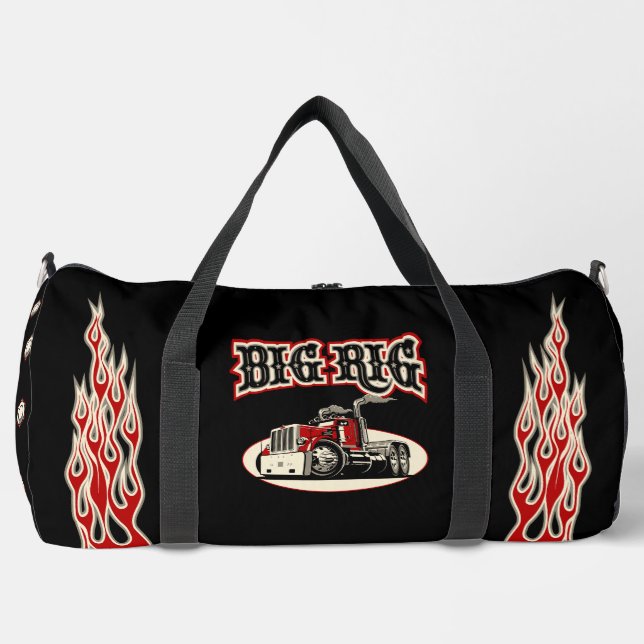Bolso De Deporte Grande Camión retro personalizado "Big Rig" (Anverso)