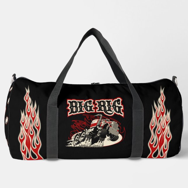 Bolso De Deporte Grande Camión retro personalizado "Big Rig" (Anverso)