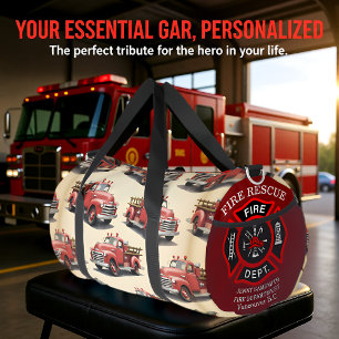 Bolso De Deporte Grande Camionetas rojas vintage personalizadas