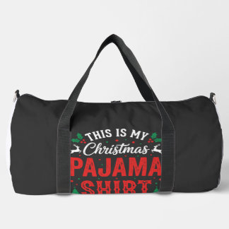 Bolso De Deporte Grande Camisa de pijama divertida de Navidad