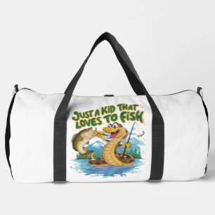 Bolso De Deporte Grande Camiseta de Serpiente y Pez Caprichosa
