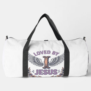 Bolso De Deporte Grande Camiseta Floral Cristiana Vintage Amada Por Jesús