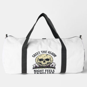 Bolso De Deporte Grande Camiseta gráfica de cráneo de luna espeluznante de
