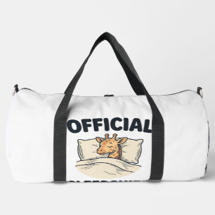 Bolso De Deporte Grande Camiseta Oficial de Dormir Jirafa Divertida Desi