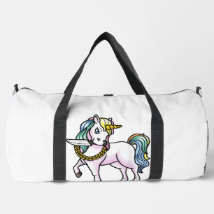Bolso De Deporte Grande Camiseta para chicas y mujeres de unicornio con cu