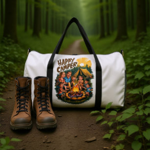 Bolso De Deporte Grande Camiseta para niños pequeños Feliz Campista (6)