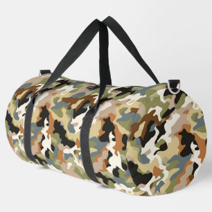 Bolso De Deporte Grande Camuflaje clásico verde