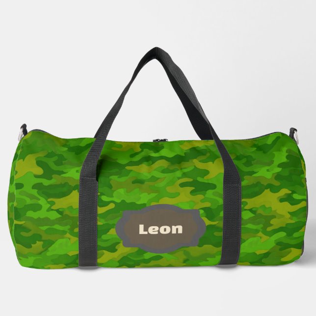 Bolso De Deporte Grande Camuflaje de Bosque de Pinos (Anverso)