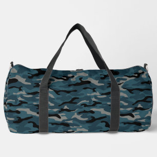 Bolso De Deporte Grande Camuflaje de camo azul nocturno