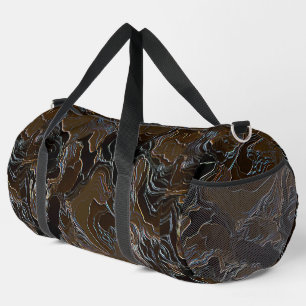 Bolso De Deporte Grande Camuflaje marrón metálico