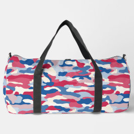 Bolso De Deporte Grande Camuflaje rojo blanco y azul