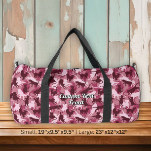Bolso De Deporte Grande Camuflaje rosado de gatos