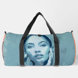 Bolso De Deporte Grande Canvas premium "Mujer en azul"