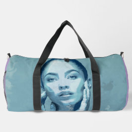 Bolso De Deporte Grande Canvas premium "Mujer en azul"