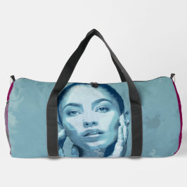 Bolso De Deporte Grande Canvas premium "Mujer en azul"