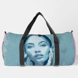 Bolso De Deporte Grande Canvas premium "Mujer en azul"