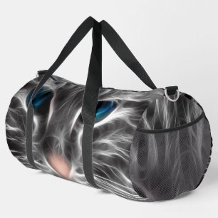 Bolso De Deporte Grande Cara de gato azul impresionante