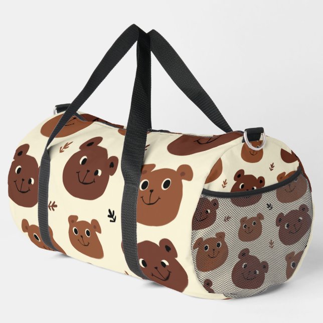 Bolso De Deporte Grande Cara de oso divertida (Esquina derecha)