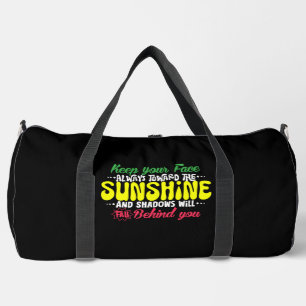 Bolso De Deporte Grande Cara Sol Sombras Caen Detrás