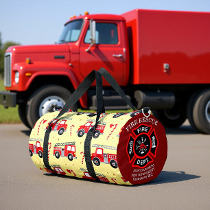 Bolso De Deporte Grande Caramelo de Camión de Bomberos Personalizado
