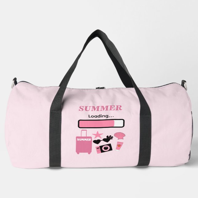 Bolso De Deporte Grande Carga de verano rosa (Anverso)