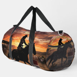 Bolso De Deporte Grande Carrera de barriles personalizada para vaquera de 
