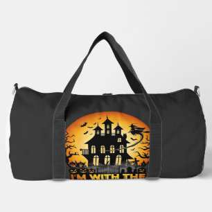 Bolso De Deporte Grande Casa Embrujada de Bruja Calabazas de Luna Llena