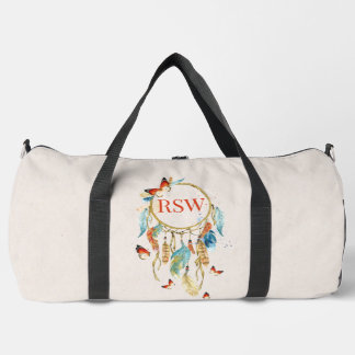 Bolso De Deporte Grande Catcher del sueño americano nativo Monogrammed Duf