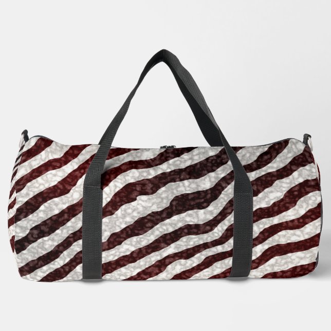 Bolso De Deporte Grande Cebra Marrón (Anverso)