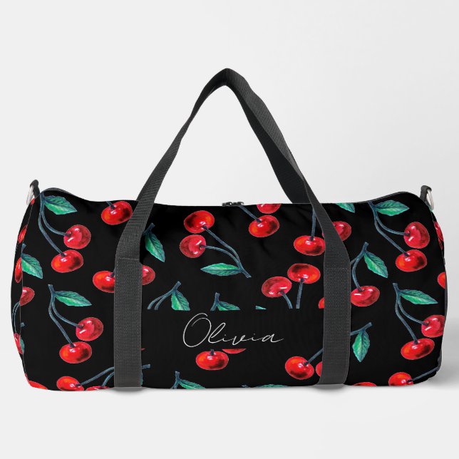 Bolso De Deporte Grande Cerezas rojas dulces (Anverso)