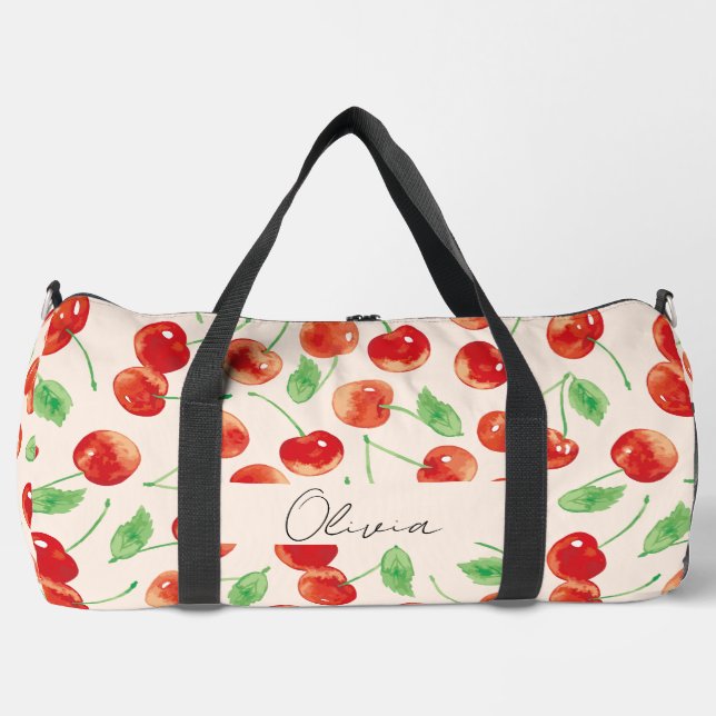 Bolso De Deporte Grande Cerezas rojas dulces (Anverso)