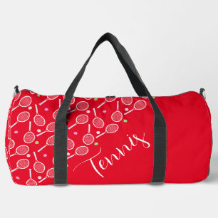 Bolso De Deporte Grande Chaquetas de tenis y bolas de color rojo vivo
